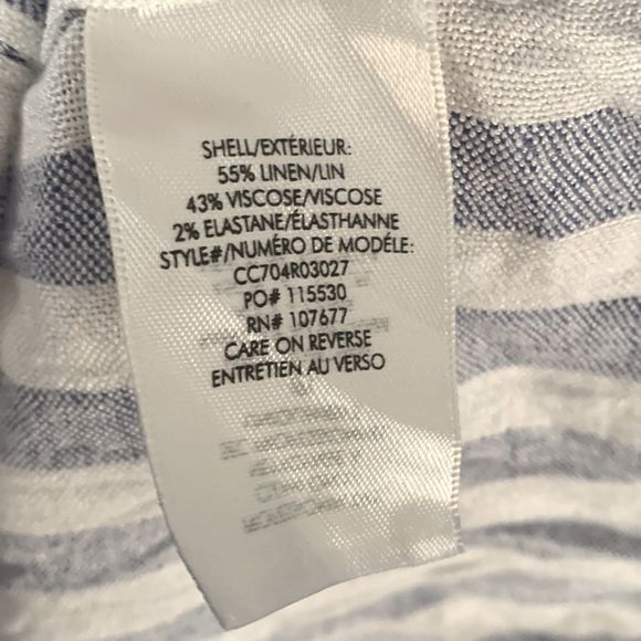 Revolve Alice + Olivia White Doyle Trumpet Sleeve Striped Blouse - Picture 12 of 13